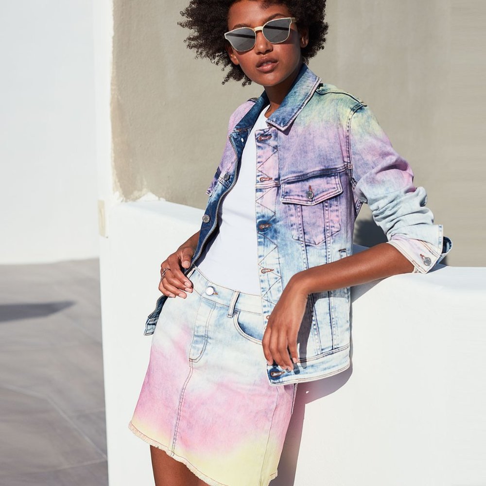 Zadig & Voltaire Kase Denim Tie Dye Jacket